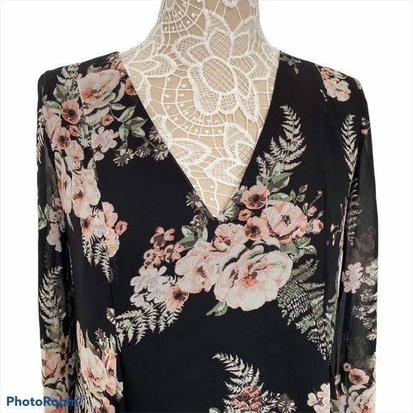 BCBGeneration Long Sleeve Tie Back Mini Dress - Picture 6 of 16